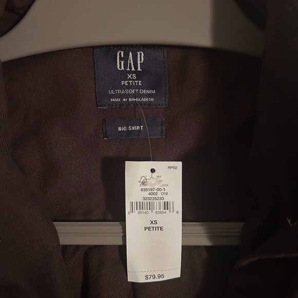 Ultrasoft Denim Big Shirt in Dark Brown (size PXS) - NEW with tags - Picture 3 of 3